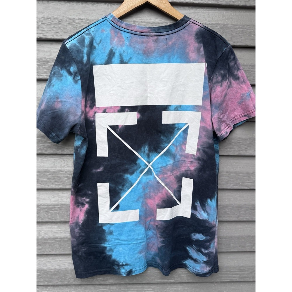 Off-White Seasonal Men's Arrow Tie Dye Short Sleeve T-Shirt Size L